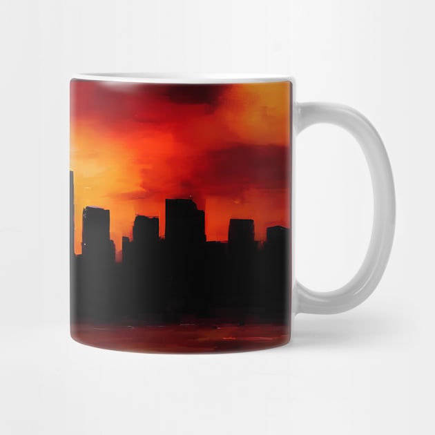 City Sunset by The Brushstrokes Boutique